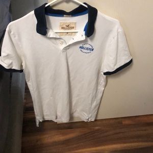 Hollister White Polo Shirt